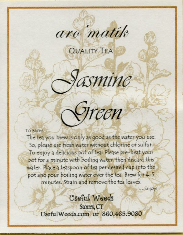 Jasmine Green Tea - Label